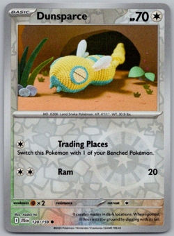 Dunsparce (Reverse Holo-Foil) - Pokemon TCG Card - Journey Together JTG #120/159 - Image 1
