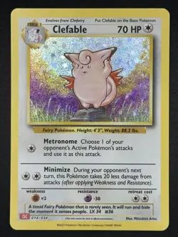 Pokemon Trading Card Game Classic #014/034 Clefable Classic Collection, NM - Image 1