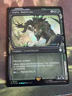 1x SURGE FOIL SHOWCASE ALPHA DEATHCLAW - Fallout - MTG - Magic the Gathering - Image 1