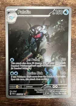 Pokemon TCG: Paldean Fates Palafin Full Art Illustration Rare 225/91 Holo NM - Image 1