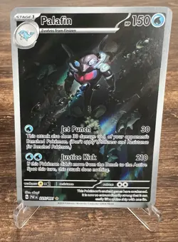 Pokemon TCG: Paldean Fates Palafin Full Art Illustration Rare 225/91 Holo NM - Image 3