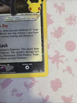 Pokemon - Celebration - Gold Star Umbreon 17/17 - Condition LP - Image 4