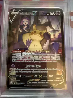 Pokemon 2022 Mimikyu V TG16 Full Art Trainer Gallery Brilliant Stars PSA 9 - Image 3
