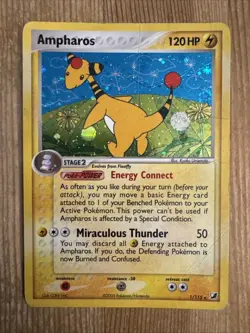 Ampharos 1/115 - 2005 Holo - Pokemon TCG - Unseen Forces DMG - Image 1