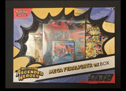 3 Pokemon TCG Ascended Heroes Mega ex Box Bundle Feraligatr Emboar Meganium New - Image 1