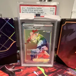 Pokemon Rapid Strike Style Mustard Full Art Secret Rare Battle Styles PSA 2021 - Image 1