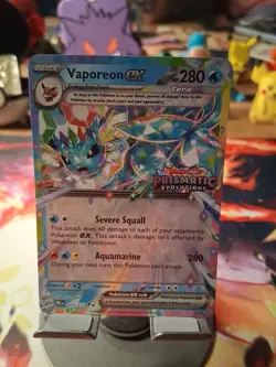 Vaporeon ex 23/131 Prismatic Evolutions Stamp Promo Pokemon TCG NM Near Mint Hol - Image 1