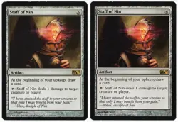 Staff of Nin x2 2x M13 Core Set 2013 Colorless Rare Artifact MTG SP - NM AZ1 - Image 1