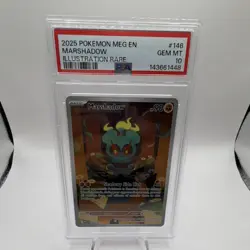 Pokemon TCG Marshadow Me01: Mega Evolution 146/132 Illustration Rare Holo PSA 10 - Image 1