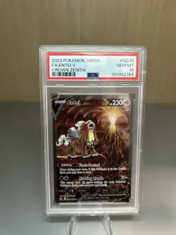 2023 POKEMON SWORD & SHIELD CROWN ZENITH #GG36 FULL ART/ENTEI V PSA 10 - Image 3