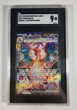 Pokemon TCG - Charizard ex - SGC 9 MT Graded - OBF 223/197 - Obsidian Flames - Image 1