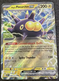 Hop's Pincurchin ex 068/217 Double Rare ME: Ascended Heroes Pokemon Holo NM - Image 1