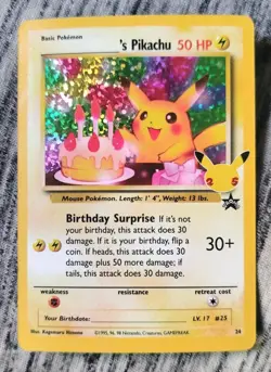 Pokemon Pikachu Celebrations Classic Collection #24 Birthday Surprise - Image 1