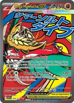 NM-Mint Mega Hawlucha ex - 268/217 - Mega Attack Rare Pokemon Ascended Heroes - Image 1