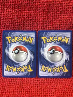 Brock's Geodude + Mankey 67/132 + 66/132 Pokemon Gym Heroes LP/MP Vintage Lot - Image 2