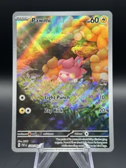 2024 Pawmi 226/91 Pokemon TCG S&V Paldean Fates Illustration Rare - Image 1