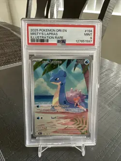 Pokemon Misty's Lapras 194/182 Illustration Rare Holo PSA 9 - Image 1