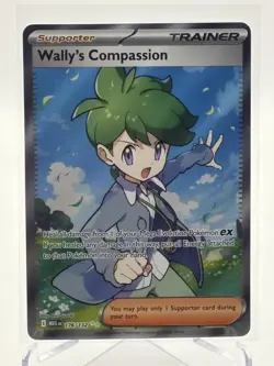 Wally’s Compassion 176/132 Full Art Trainer Stellar Crown Pokemon NM - Image 1