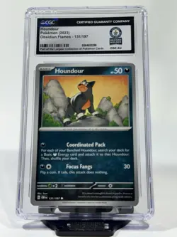 Pokemon CGC Guinness World Record 1 of 1 - 2023 Houndour 131/197 Obsidian Flames - Image 1