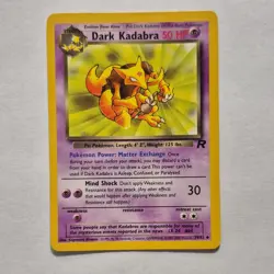 Pokemon Dark Kadabra Team Rocket 39/82 50 HP Uncommon Regular Stage 1 English - Image 1