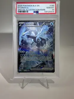 PSA 10 2025 POKEMON BLK EN-BLACK BOLT SPECIAL ILLUSTRATION RARE #165 KYUREM EX - Image 1
