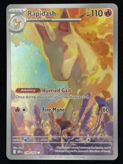 Rapidash 189/182 Illustration Rare Destined Rivals Pokemon TCG NM+ - Image 1