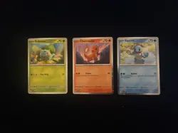 Pokemon 151 Poster Black Star Promo 3 Cosmos Set Bulbasaur Charmander Squirtle - Image 1