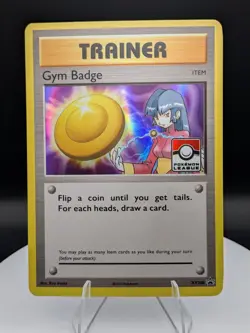 Pokemon TCG: XY Black Star Promo XY208: Gym Badge Sabrina Marsh Badge Holo (NM) - Image 1