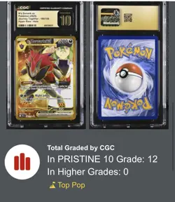 N's Zoroark ex CGC Pristine 10 Sv09 Journey Together 189/159 Hyper Rare Holo - Image 2