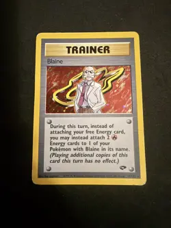 Pokemon Blaine Gym Challenge Holo Rare Trainer #17/132 Wizards English 2000 - Image 1