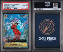 One Piece Monkey D. Luffy Treasure Rare TR OP08 Two Legends OP07-109 ENG PSA 10 - Image 3