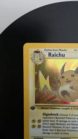 Raichu 14/62 [1st Edition] HOLO— EXC/ Near Mint — Fossil Set — WoTC Pokemon Card - Image 2