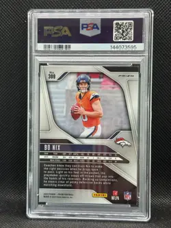 2024 Panini Prizm - Red White & Blue Prizm Bo Nix PSA 9 RC #309 - Image 2