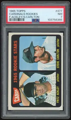 1965 Topps #477 Steve Carlton RC PSA 7 *8366 - Image 1