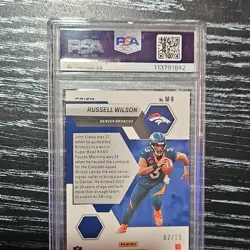 Panini Mosaic Montage Russell Wilson Gold Mosaic #M-9/10 PSA 10 Broncos - Image 2