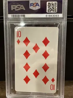 1977-78 Sports Deck Playing Cards Landsman - Mickey Mantle 10 Of Diamonds PSA 6 - Image 3