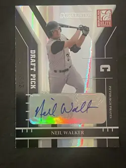 2004 Donruss Elite Extra Edition Neil Walker Auto 228/1343 #228 Blue ink (RC) 2B - Image 1