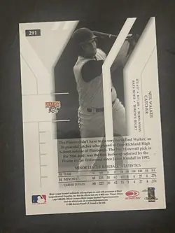 2004 Donruss Elite Extra Edition Neil Walker Auto 228/1343 #228 Blue ink (RC) 2B - Image 3