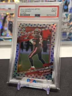 2021 Panini Donruss Optic Tom Brady #172 Stars Prizm PSA GRADED CARD MINT Nice - Image 1