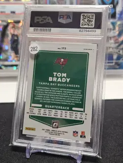 2021 Panini Donruss Optic Tom Brady #172 Stars Prizm PSA GRADED CARD MINT Nice - Image 2