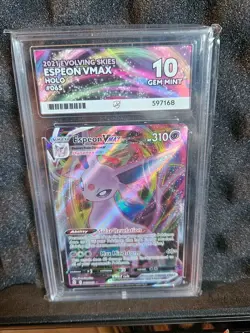 Pokemon TCG Evolving Skies Espeon VMAX 065/203 ACE 10 Gem Mint - Image 1
