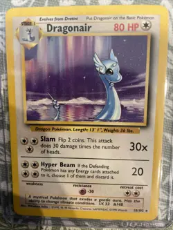 Pokemon TCG Dragonair 18/102 Base Set Card LP/NM Condition - Image 1