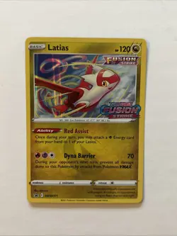 Latias SWSH171 PreRelease Pokemon Holo Card NM Fusion Strike variant D* - Image 1