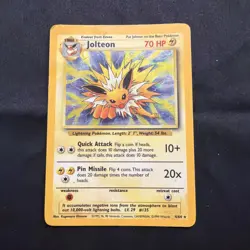 Pokemon TCG Jolteon Jungle Holo Rare Card 4/64 No Symbol Misprint (HP) - Image 1