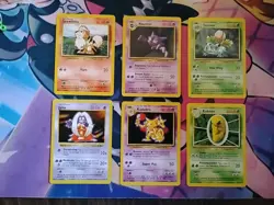Pokemon Base Set 6 Card Lot 28-33/102 - Image 1