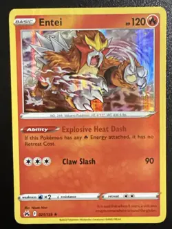 Entei 021/159 Holo Pokemon TCG Card Crown Zenith Near Mint/Mint - Image 1