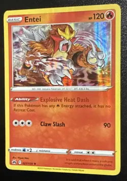Entei 021/159 Holo Pokemon TCG Card Crown Zenith Near Mint/Mint - Image 3