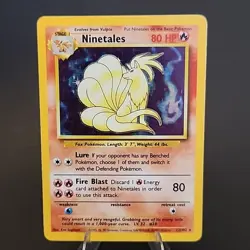 Pokemon TCG Card - Base Set Ninetales 12/102 - Rare Holo - WOTC Vintage 1999 - Image 1