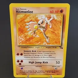 Pokemon TCG Card - Fossil Set Hitmonlee 22/62 - Non-holo - WOTC 1999 Rare - Image 1