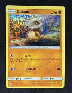 Pokemon Cubone Holo Promo McDonald's 2018 Card 7/12 Pokemon TCG Card Stock - Image 1